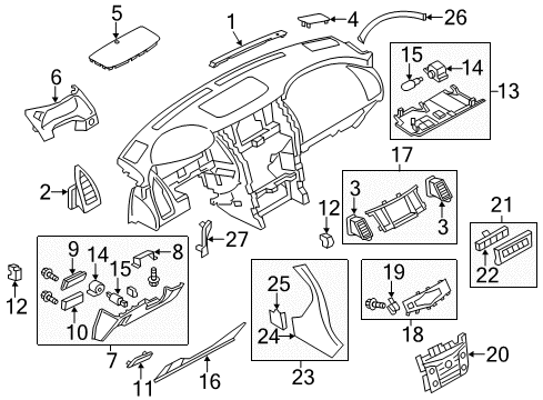 2014 Infiniti QX80 Cover-Instrument Lower Diagram for 68920-6JB9A