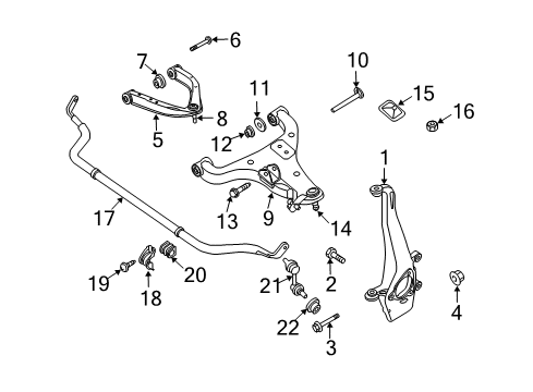 2006 Infiniti QX56 Link COMPL-Front Suspension,Upper LH Diagram for 54525-5ZA0A