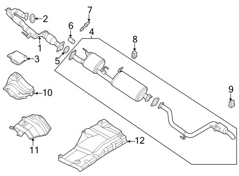 2022 Infiniti QX60 MANIFOLD ASSY-EXHAUST,RH W/CATALYST Diagram for 140E2-6TA1A