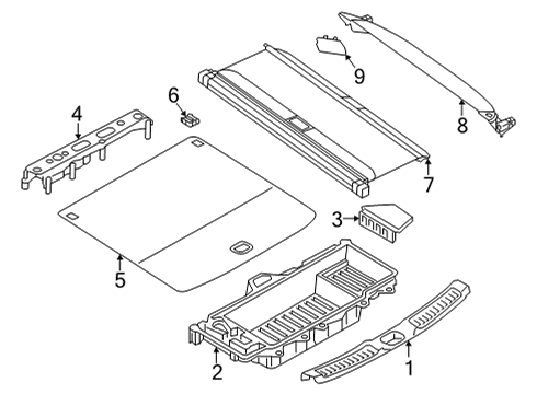 2023 Infiniti QX55 Interior Trim - Rear Body Diagram