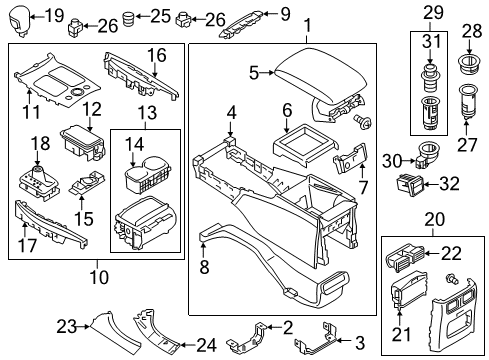 2017 Infiniti Q70L Pocket Assy-Coin Diagram for 68855-6AA9A