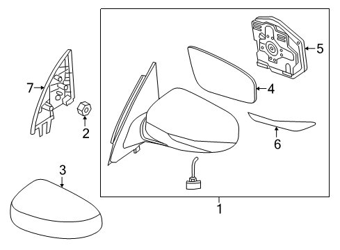 2020 Infiniti QX60 Outside Mirrors Diagram