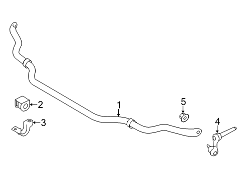 2022 Infiniti Q50 Stabilizer Bar & Components - Front Diagram 2