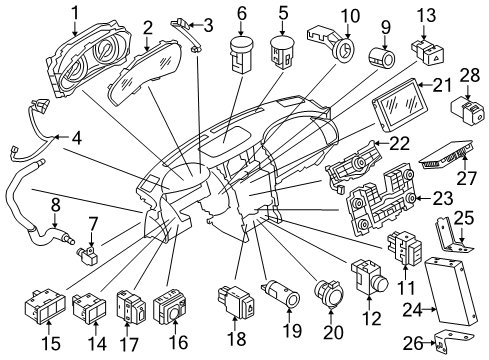 2022 Infiniti QX80 ANTENNA ASSY-GPS Diagram for 25975-6JL1A