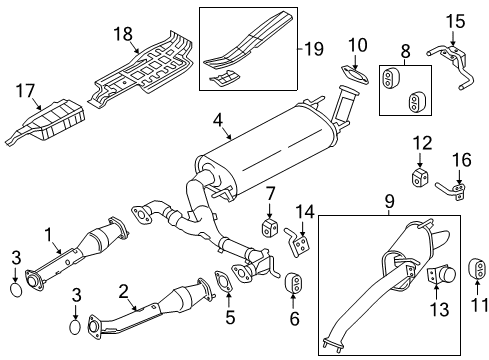 2021 Infiniti QX80 Exhaust Components Diagram