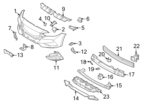 2022 Infiniti QX60 BOLT Diagram for 01121-A6041