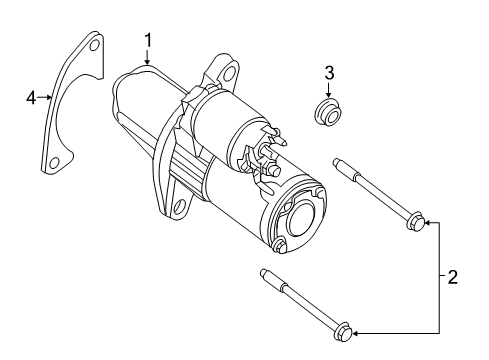 2016 Infiniti QX60 Motor Assy-Starter Diagram for 2330M-9HP0BRW