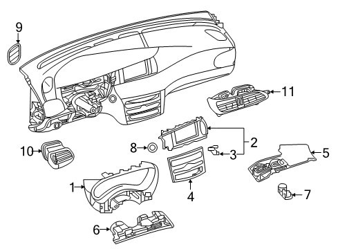 2019 Infiniti QX30 Ventilator Assy-Side,RH Diagram for 68760-5DF0B