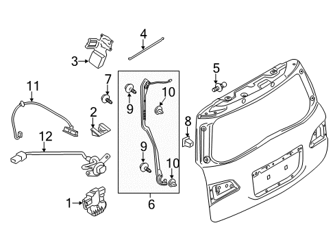 2014 Infiniti QX80 GROMMET Screw Diagram for 01281-00062