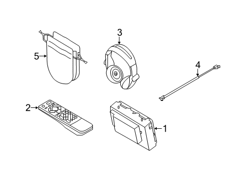 2021 Infiniti QX80 Entertainment System Components Diagram