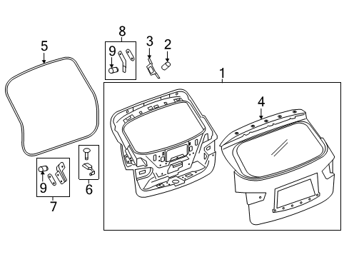 2020 Infiniti QX60 Gate & Hardware Diagram