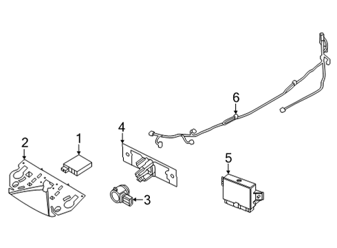 2022 Infiniti QX60 CONTROLLER ASSY-SIDE RADAR DRIVING AID Diagram for 284N0-3933R