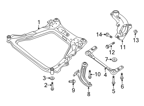 2022 Infiniti QX60 Nut Diagram for 01223-A2031