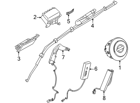 2022 Infiniti QX60 Wire Assy-Steering Air Bag Diagram for 25554-6RA5A