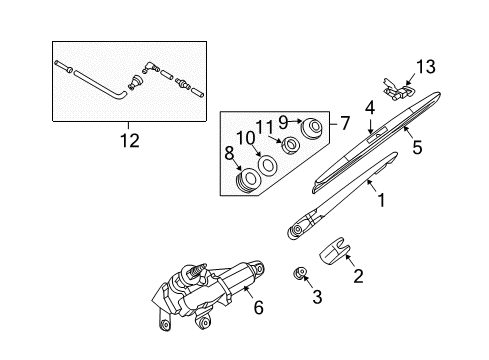 2003 Infiniti FX35 Nut Hex Diagram for 08918-1061A