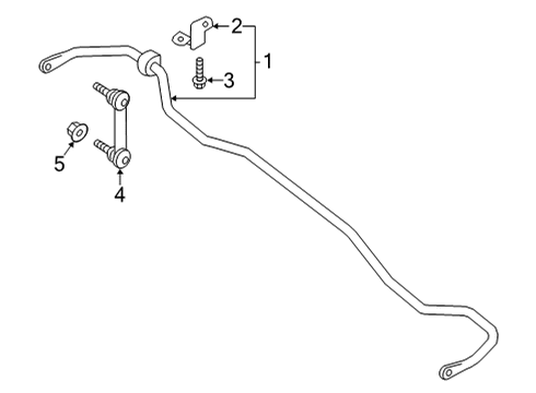 2024 Infiniti QX55 Stabilizer Bar & Components - Rear Diagram