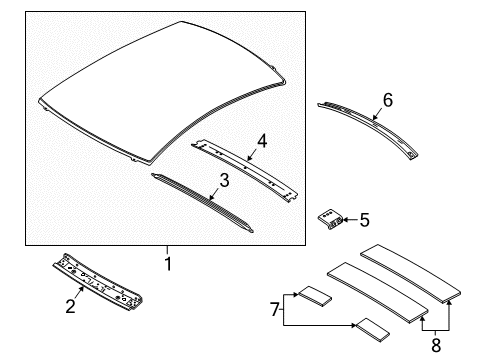 2020 Infiniti Q60 Roof & Components Diagram 2