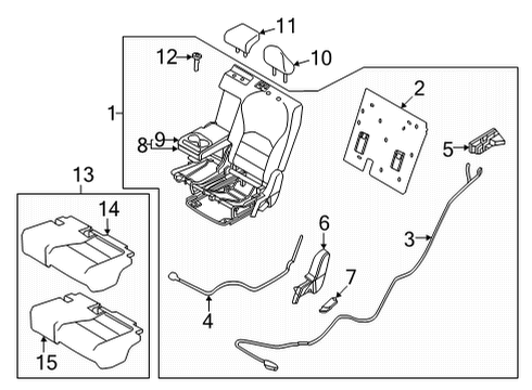 2023 Infiniti QX55 Rear Seat Components Diagram 2