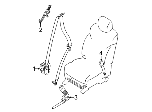 2022 Infiniti QX80 Seat Belt Diagram 1