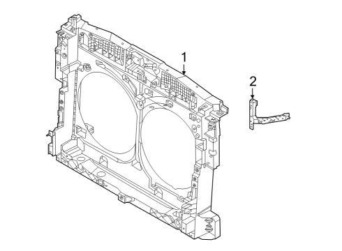 2022 Infiniti QX60 SUPPORT ASSY - RADIATOR CORE Diagram for 62500-6TA0A