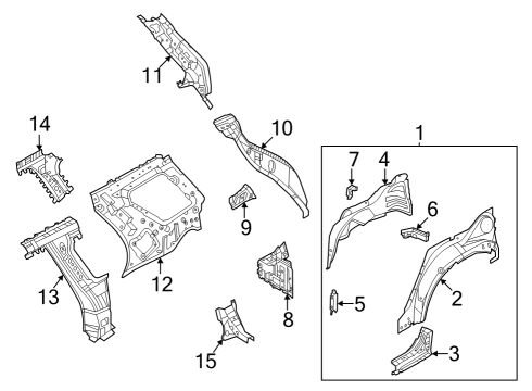 2022 Infiniti QX60 Inner Structure - Quarter Panel Diagram