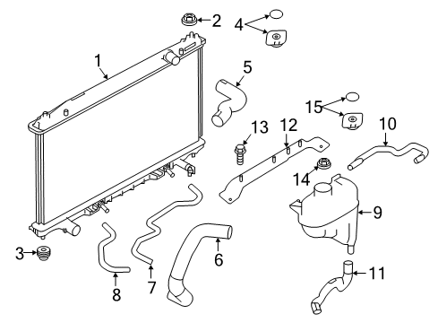 2022 Infiniti Q50 Radiator & Components Diagram 3