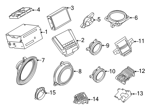 2020 Infiniti QX50 Amp Assembly-Speaker Diagram for 28061-5NY2A