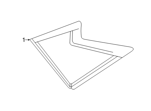 2020 Infiniti QX50 Quarter Panel - Glass & Hardware Diagram