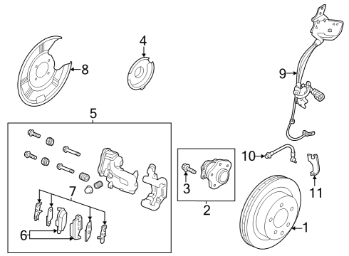 2022 Infiniti QX60 HUB ASSY REAR Diagram for 43202-5NA0C