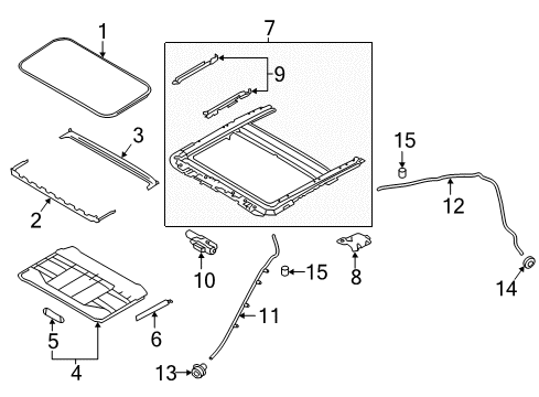 2020 Infiniti Q60 Sunroof Diagram 2