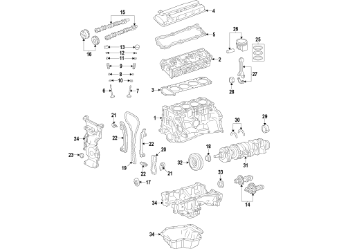 2014 Infiniti QX60 Lifter-Valve Diagram for 13231-6CA0A