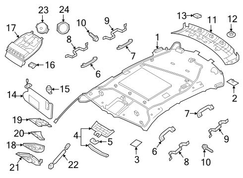 2021 Infiniti QX50 Interior Trim - Roof Diagram 1