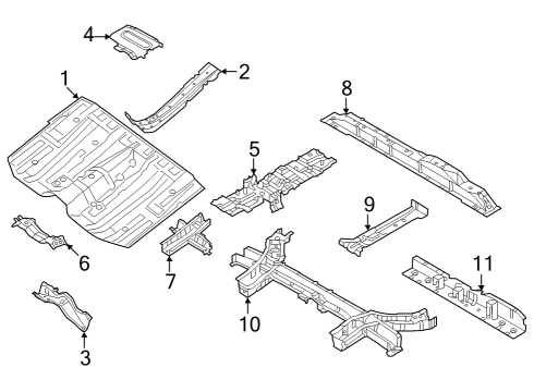 2022 Infiniti QX60 Member Assy-Cross,3rd Diagram for G5430-6SAMA