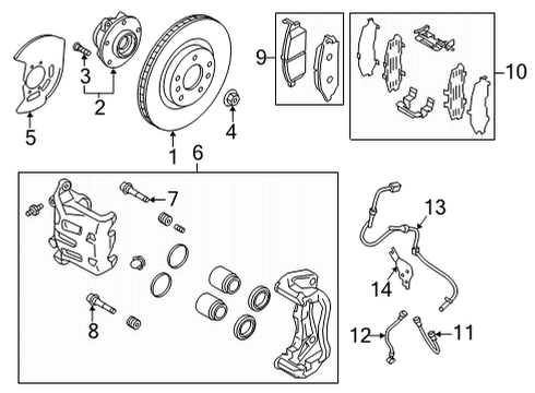 2022 Infiniti QX55 Front Brakes Diagram