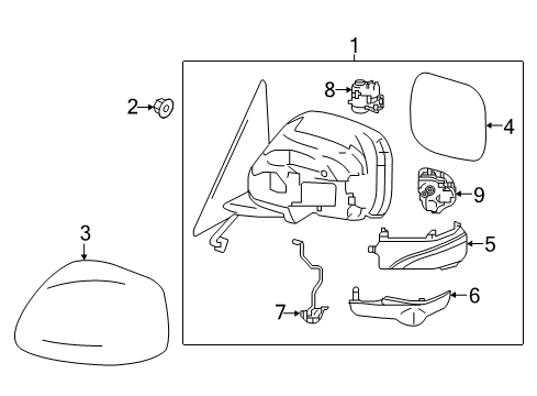 2023 Infiniti QX80 DOOR MIRROR ASSY-LH Diagram for 96302-6JL1A