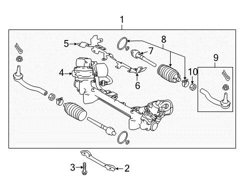 2022 Infiniti Q50 Steering Column & Wheel, Steering Gear & Linkage Diagram 5