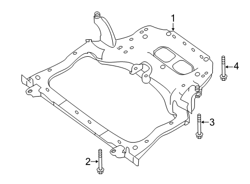 2020 Infiniti QX50 Suspension Mounting - Front Diagram