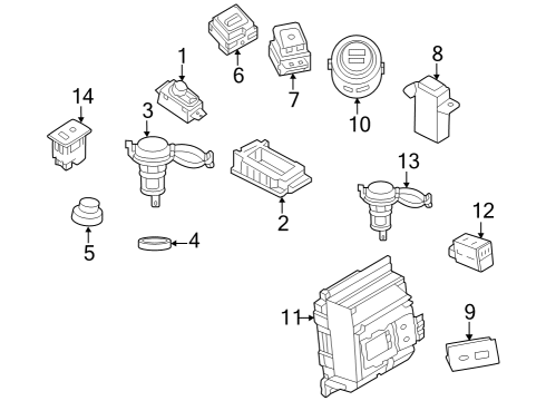 2022 Infiniti QX55 Electrical Components - Console Diagram