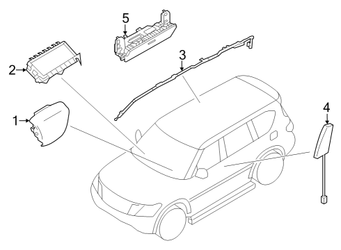 2021 Infiniti QX80 Air Bag Components Diagram 1