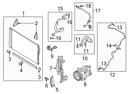 2017 Infiniti Q50 Compressor-Air Conditioner Diagram for 92600-4GC1A