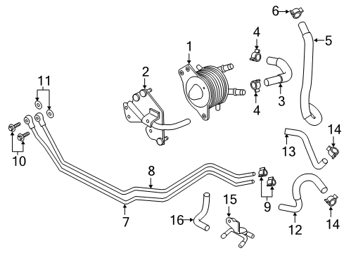 2020 Infiniti Q60 Trans Oil Cooler Diagram 1