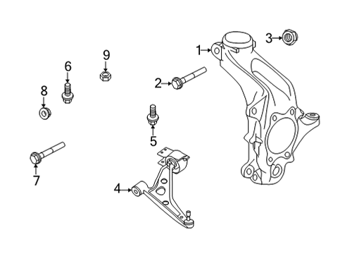 2024 Infiniti QX55 Front Suspension Components Diagram