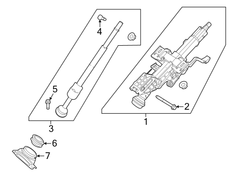 2022 Infiniti QX60 Switch Assy-Steering Diagram for 25550-6SA2A