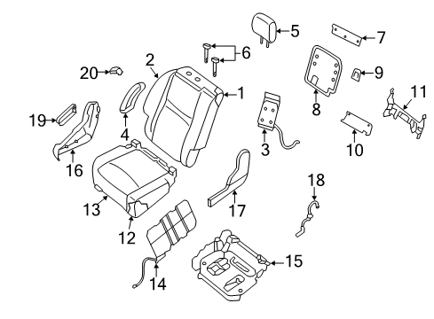 2019 Infiniti QX60 Frame And Power Unit Diagram for 88060-3JR2A