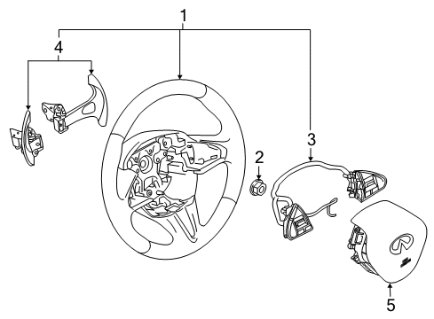 2020 Infiniti Q60 Steering Column & Wheel, Steering Gear & Linkage Diagram 10