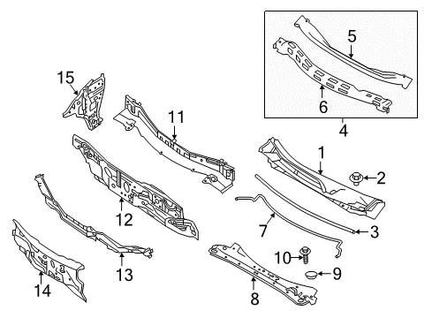 2022 Infiniti QX60 BOLT Diagram for 54459-3JA0B