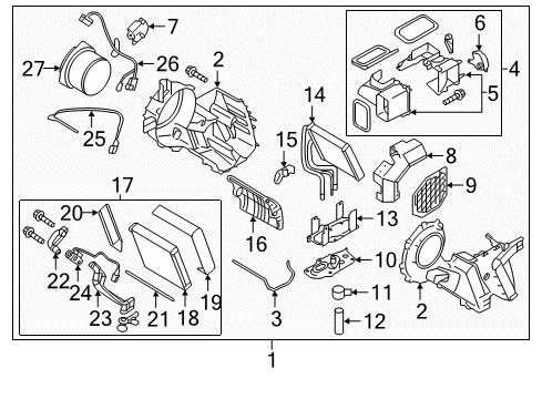 2020 Infiniti QX80 Auxiliary Heater & A/C Diagram 1