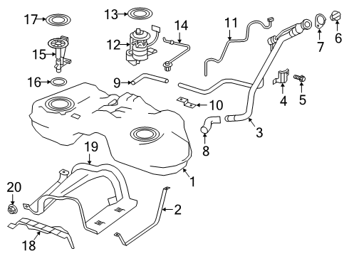 2020 Infiniti QX50 Fuel System Components Diagram