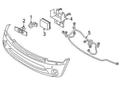 2020 Infiniti QX80 Electrical Components - Front Bumper Diagram