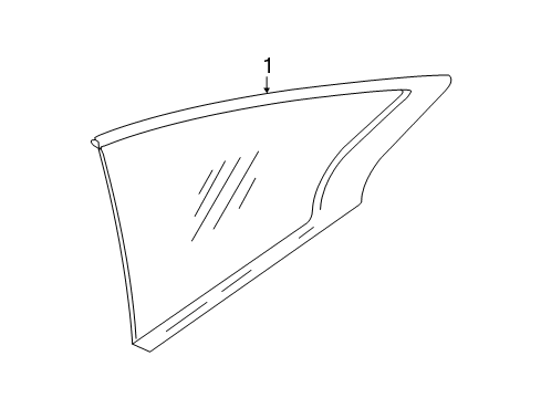 2020 Infiniti Q60 Quarter Panel - Glass & Hardware Diagram